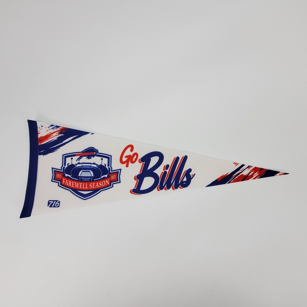 Buffalo Bills Highmark Stadium Farewell‎ Season 1973-2025 Pennant 24 Inch Felt